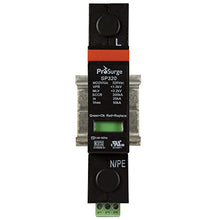 Load image into Gallery viewer, ASI ASISP320-1P UL 1449 4th Ed. DIN Rail Mounted Surge Protection Device, Screw Clamp Terminals, 1 Pole, 277 Vac, Pluggable MOV Module
