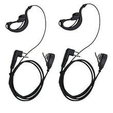 Load image into Gallery viewer, Lsgoodcare 2 Pin Advanced G Shape Earhook Police Headset Headset Earphone PTT and Mic Compatible for Motorola Two Way Radio CP040 CP200 CP100 CLS1110 GP2000 VL50 Security Walkie Talkie,Pack of 2
