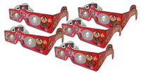 3D Christmas Glasses - 5 Pack - A Fun Christmas Experience! Turn Holiday Lights Into Magical Images. At Every Point Of Light See ELVES! Our USA MADE Holiday Specs Are Perfect For Festivities!