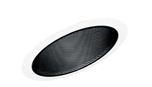 Juno Lighting Group 614B-WH 6-Inch Standard Slope Downlight Black Baffle, black/white Trim,