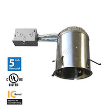 Load image into Gallery viewer, PROCURU 5&quot; Remodel Can Housing Fixture with E26 Edison Socket for Recessed Lighting, IC &amp; UL (5-Inch Remodel, 1-Pack)
