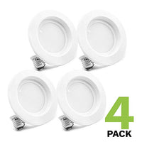 4 Pack Bioluz LED 4-inch 13 Watt 90 CRI Dimmable LED Retrofit Recessed Lighting Fixture - 2700K LED Ceiling Light - 910 Lumen Recessed Downlight UL-listed JA8 CEC