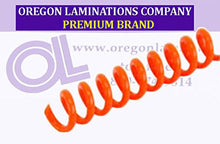 Load image into Gallery viewer, Spiral Coil Binding Spines 9mm (11/32 x 12) 4:1 [pk of 100] Orange (PMS 166 C)
