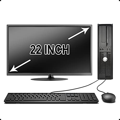 Dell Desktop Complete Computer Package with Windows 10 Home C2D 2.2G, 4G, 160G, DVD,W10H64,WIFI, 22 LCD (Brand May Vary) (Renewed) (4G/160G+22inLCD)