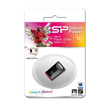 Load image into Gallery viewer, Silicon Power 16GB USB 2.0 T06 Touch Flash Drive, Black (SP016GBUF2T06V1K)
