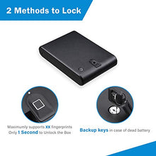 Load image into Gallery viewer, Yescom Electronic Gun Safe Security Box Fingerprint Lock Cable Cash Pistol Car Home
