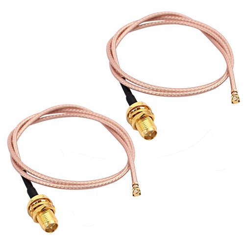 Aexit 2Pcs RG178 Distribution electrical Soldering Wire SMA IPEX Turn Inner Antenna WiFi Pigtail Cable 40cm