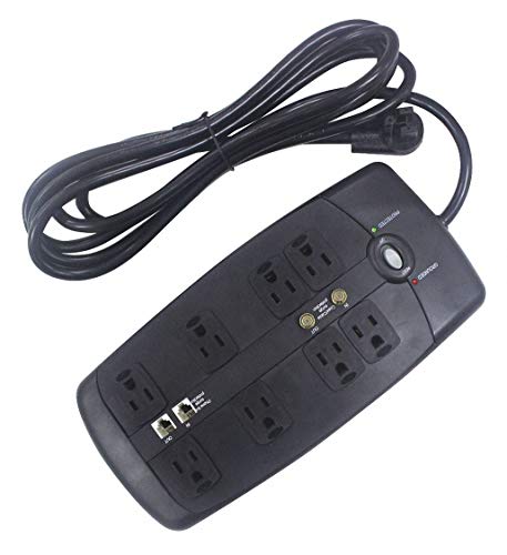 Power First 52NY65 - Surge Protector Outlet Strip Black