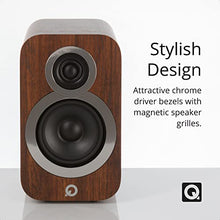 Load image into Gallery viewer, Q Acoustics 3010i Compact Bookshelf Speakers Pair English Walnut - 2-Way Reflex Enclosure Type, 4&quot; Bass Driver, 0.9&quot; Tweeter - Stereo Speakers/Passive Speakers for Home Theater Sound System
