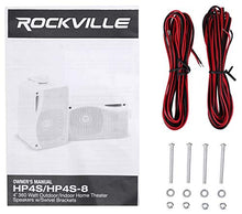 Load image into Gallery viewer, Rockville Pair HP4S-8 4&quot; Outdoor/Indoor Home Theater Speakers w/Swivel Bracket White
