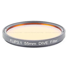 Load image into Gallery viewer, Flip 55mm Dive Underwater Color Correction Filter for GoPro 3/3+/4 Cameras, Red
