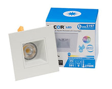 Load image into Gallery viewer, NICOR Lighting 2 inch Square LED Downlight with Baffle Trim in White, 4000K (DQR2-10-120-4K-WH-BF)
