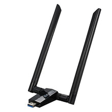 Load image into Gallery viewer, 1200Mbps USB3.0 Wifi Adapter USB Wireless Adapter Daul Band (2.4G/300M+5G/867M) 802.11ac Dual 5dBi Antennas for Desktop PC for WinXP/Vista/7/8/10 for Linx2.6X for Mac OS X
