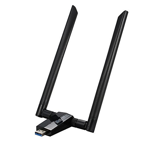 1200Mbps USB3.0 Wifi Adapter USB Wireless Adapter Daul Band (2.4G/300M+5G/867M) 802.11ac Dual 5dBi Antennas for Desktop PC for WinXP/Vista/7/8/10 for Linx2.6X for Mac OS X