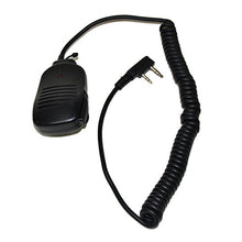 Load image into Gallery viewer, HQRP Kit: 2-Pin PTT Speaker-Microphone and Earpiece Mic Headset for Kenwood TH-415 TH-415A TH-415E TH-42 TH-42A TH-42AT TH-42E Radio + HQRP Coaster
