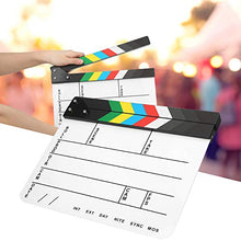 Load image into Gallery viewer, Taidda- Not Easy to Break Clapperboard Durable Colorful Wood Director Clapperboard Made of Acrylic Organic Material for MovieColor Bar Whiteboard Pav1Cwe4
