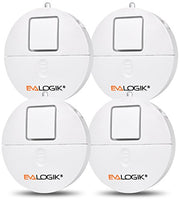 EVA LOGIK Modern Ultra-Thin Window Alarm with Loud 120dB Alarm and Vibration Sensors Compatible with Virtually Any Window, Glass Break Alarm Perfect for Home, Office, Dorm Room- 4 Pack