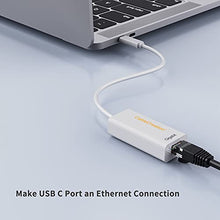 Load image into Gallery viewer, USB C to Ethernet Adapter,CableCreation USB Type-C (Thunderbolt 3) to RJ45 Gigabit Ethernet LAN Network Adapter Compatible with MacBook Pro,MacBook Air,M1/M2,iPad 2022,Galaxy S22 Ultra
