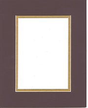 Load image into Gallery viewer, 24x36 Maroon &amp; Gold Double Picture Mats with White Core, for 20x30 Pictures

