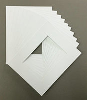 Pack of 10 22x28 White Picture Mats with White Core Bevel Cut for 18x24 Pictures