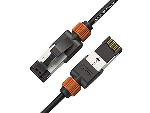 LINKUP - [Tested with Versiv CableAnalyzer] Cat7 Ethernet Cable -3 FT (3 Pack) 10G Double Shielded RJ45 S/FTP | Network Internet LAN Switch Router Game | High-Speed | 30AWG Black