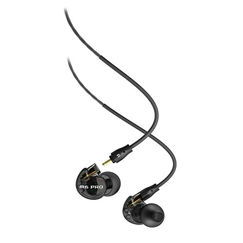 MEE audio Universal-Fit Noise-Isolating Musician's in-Ear Monitors with Detachable Cables (Smoke) (Model: M6PRO 1st Generation) (Discontinued)