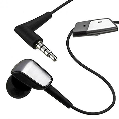 Headset Mono 3.5mm Hands-Free Earphone Single Earbud Headphone Earpiece w Mic Wired [Black] for Verizon BlackBerry Priv - Verizon Google Pixel - Verizon Google Pixel XL - Verizon HTC 10