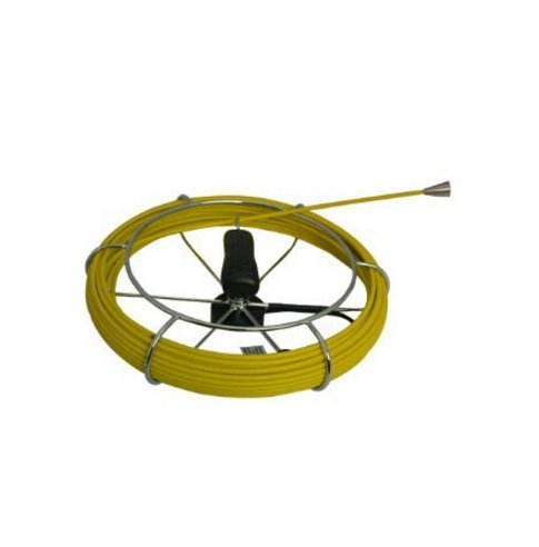 30m Fiberglass Push Rod Small Cable Reel for Drainage Camera Inspection