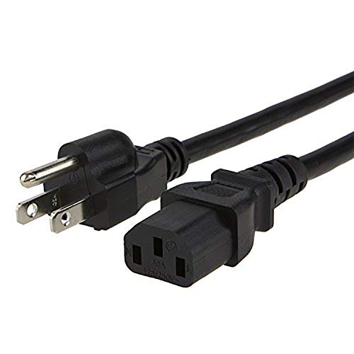 CableCreation [2-Pack] 3 Feet 18 AWG Universal Power Cord for NEMA 5-15P to IEC320C13 Cable, 0.915M / Black