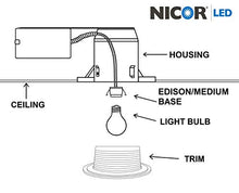 Load image into Gallery viewer, NICOR Lighting 6 inch Oil-Rubbed Bronze Recessed Baffle Trim, Fits 6 inch Housings (17510OB-OB)
