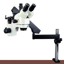Load image into Gallery viewer, OMAX 3.5X-90X 5MP Digital Zoom Trinocular Stereo Microscope on Articulating Arm Stand with 64 LED Light
