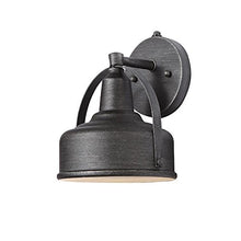 Load image into Gallery viewer, Hampton Bay 9 in. Weathered Pewter Small Outdoor LED Wall Lantern with Open Bottom
