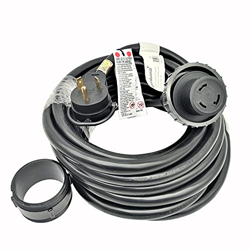 Parkworld 692187 RV Shore Power 30A Extension Cord Adapter TT-30P to L5-30R (25FT)
