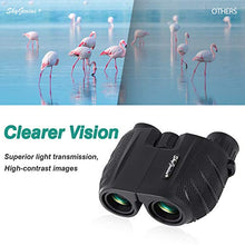Load image into Gallery viewer, SkyGenius 10x25 Compact Binoculars, BK4 Roof Prism FMC Lens Kid Binoculars for Bird Watching, Binoculars for Adults Pocket for Concerts, Theater, Travel (0.53lb)
