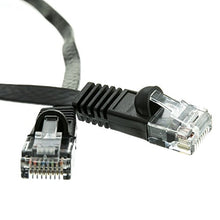 Load image into Gallery viewer, Cat6 Ethernet Patch Cable, 3 Foot, Black Flat Cat6 Ethernet Cable, 32AWG, UTP (Unshielded Twisted Pair) Internet Network Cable with Snagless/ RJ45 Connector, CableWholesale
