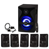 Acoustic Audio Bluetooth 5.1 Speaker System with Sub Light FM and Optical Input Home Theater 6 Speaker Set