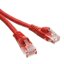 Load image into Gallery viewer, 25 Foot Red Cat6a Ethernet Patch Cable, Snagless/Boot with RJ45 Connector, 500 MHz, 24 AWG, UTP(Unshielded Twisted Pair) Stranded Copper, Internet Patch Cable, CableWholesale
