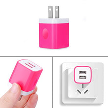 Load image into Gallery viewer, USB Wall Charger,Charger Adapter Charger Block,Double Wall Charger Plug 3Pack 2.1A Dual Port Cube USB Power Adapter Compatible for iPhone 14/13/12/8/7/6 Plus/X,iPad,Samsung Galaxy S5 S6 S7 Edge,Kindle
