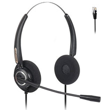 Load image into Gallery viewer, Binaural Corded RJ9 Phone Headset with Noise Canceling Microphone ONLY for Cisco IP Phones: 7960 7970 7942 7971 8841 8851 8891 9951 etc
