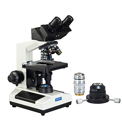 OMAX 40X-2500X Built-in 3MP Digital Compound LED Microscope+Oil Darkfield Condenser+100X Plan Obj.