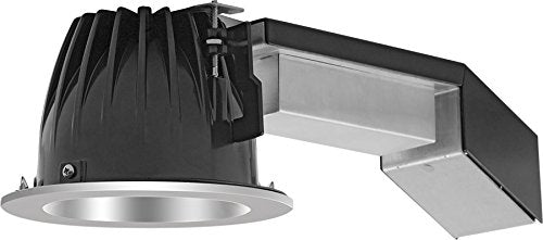 RAB Lighting RDLED4R12-50YN-M-S Remod 4 Round 12W 35K Dim Triac 50-Degree Matte Cone Silver Ring