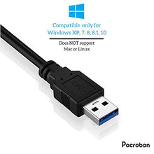Load image into Gallery viewer, Pacroban USB 3.0 to VGA Adapter Cable - 10ft Multi Monitor Converter, External Video Card (Windows Only),
