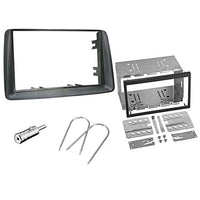 Sound-way Double DIN Car Radio Frame Installation Kit, 2 DIN Front Panel Frame, Removal Keys, Antenna Adapter, Compatible with Fiat Panda 2002-2012