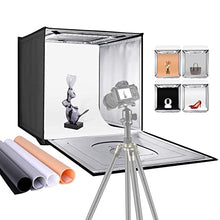 Load image into Gallery viewer, NEEWER Photo Studio Light Box, 20 x 20 Shooting Light Tent with Adjustable Brightness, Foldable and Portable Tabletop Photography Lighting Kit with 80 LED Lights and 4 Colored Backdrops
