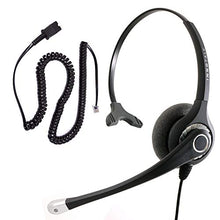 Load image into Gallery viewer, InnoTalk Headset Compatible with Cisco 7960 7961 7962 7965 7970 7971 7975 7985 Phone Headset - Professional Noise Cancel Mic Monaural Headset Compatible with Plantronics QD
