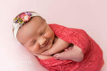 Load image into Gallery viewer, Stretch Lace Wrap, Newborn Baby Layer Photography Prop (Coral Pink)

