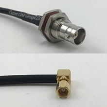 Load image into Gallery viewer, 12 inch RG188 BNC FEMALE BIG BULKHEAD to SMC Female Angle Pigtail Jumper RF coaxial cable 50ohm Quick USA Shipping
