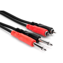 Load image into Gallery viewer, Hosa CPR-204 Dual 1/4&quot; TS to Dual RCA Stereo Interconnect Cable, 4 Meters
