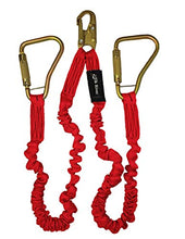 Load image into Gallery viewer, Elk River 35406 Flex-NoPac Energy-Absorbing 2 Leg Polyester Web Lanyard with Zsnaphook and Carabiner, 3600 lbs Gate, 6&#39; Length x 1-1/2&quot; Width
