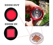 Load image into Gallery viewer, WAYLLSHINE Scalable Red LED 3 Mode Long Range Red Beam Red Light Flashlight, Red Flashlight Red LED Flashlight Torch with Red Light For Night Outdoor Work, Reading-Red House
